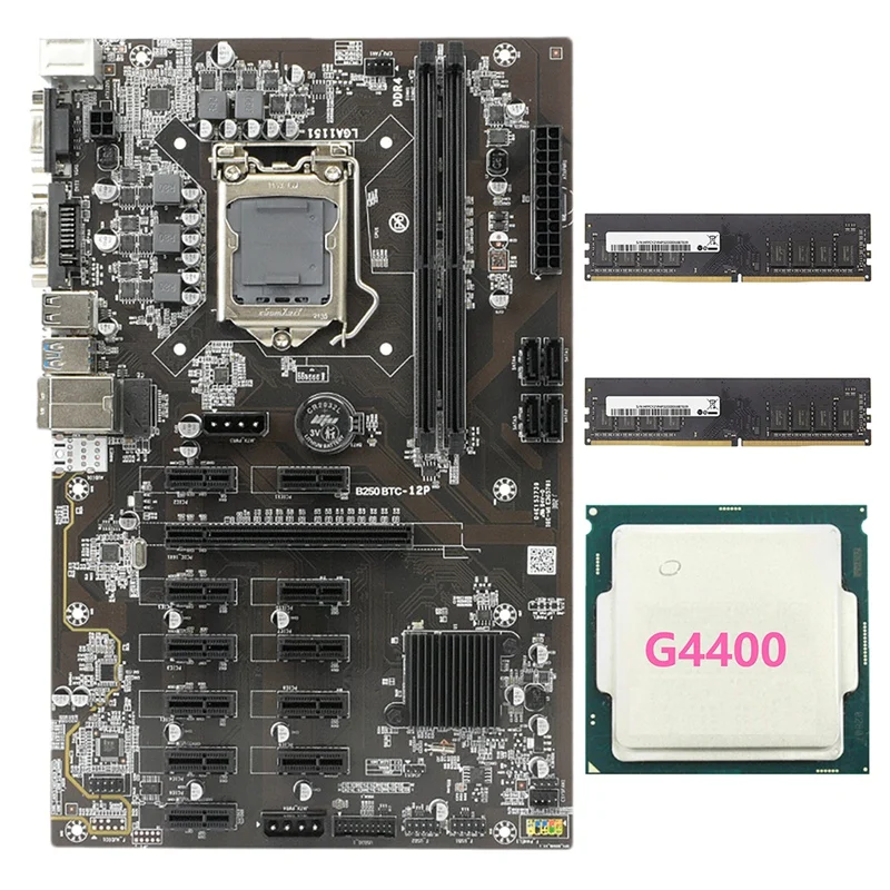 

Семейная материнская плата для майнинга поддерживает 12 GPU LGA1151 + G4400 CPU + 2X DDR4 8G 2133 МГц RAM