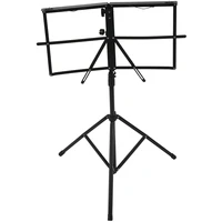 folding sheet music iron holder stand with bag color black