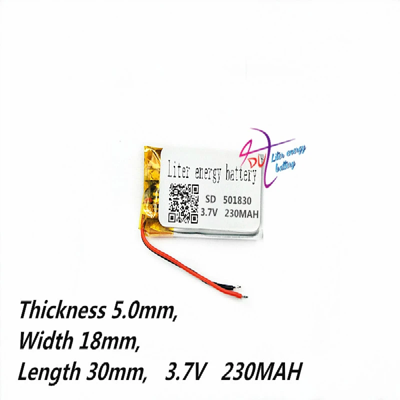 

Liter energy battery 501830 3.7V 230mAh Universal Li-ion for tablet pc 7 inch 8 9 MP3 MP4 MP5 GPS DVD DVR