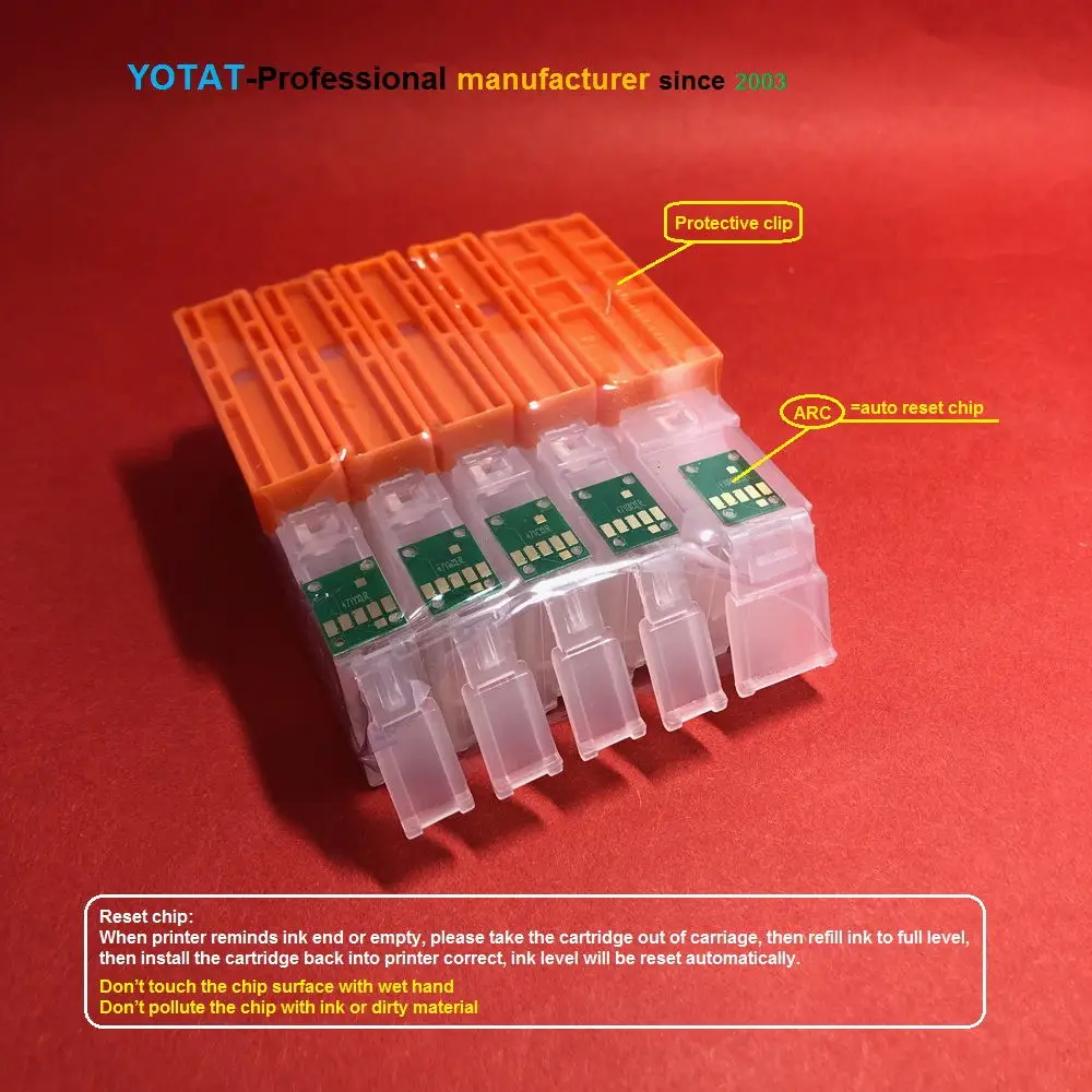 

YOTAT 6color PGI-850XL Refillable ink cartridge PGI850 PGI-850 CLI-851 for Canon PIXMA MG6380 MG7180 iP8780 MG7580 printer