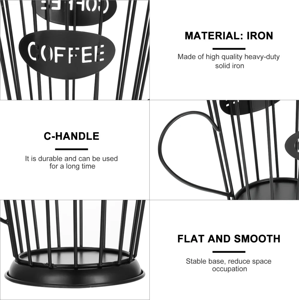 

Iron Coffee Capsule Storage Basket Cup Shaped Coffee Pod Organizer Holder
