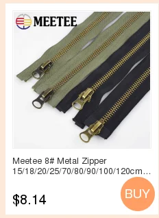 Meetee 8#120 см Двойные застежки-молнии из смолы, двойные ползунки, спортивная одежда, сумки, швейные принадлежности, домашний декор, материалы для рукоделия
