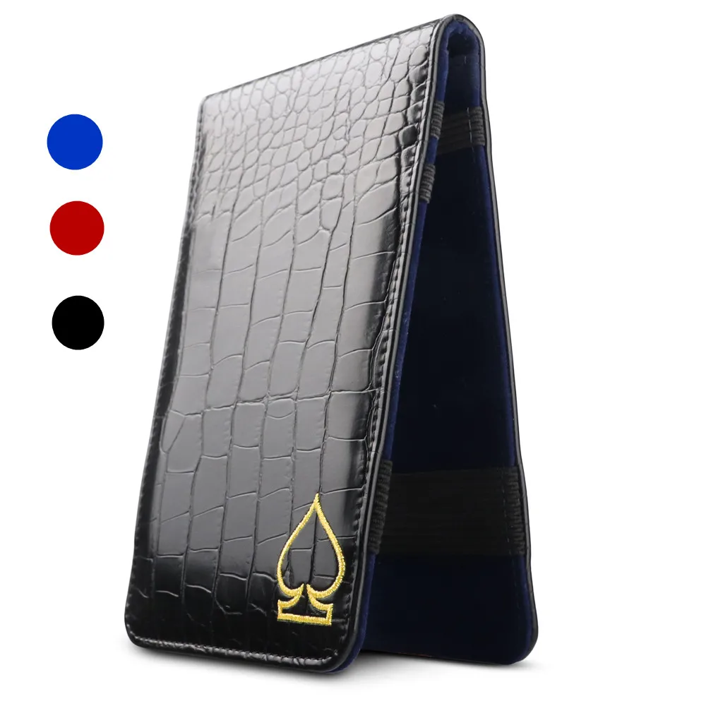 Держатель карты для гольфа из кожи ручной работы с узором крокодиловая кожа