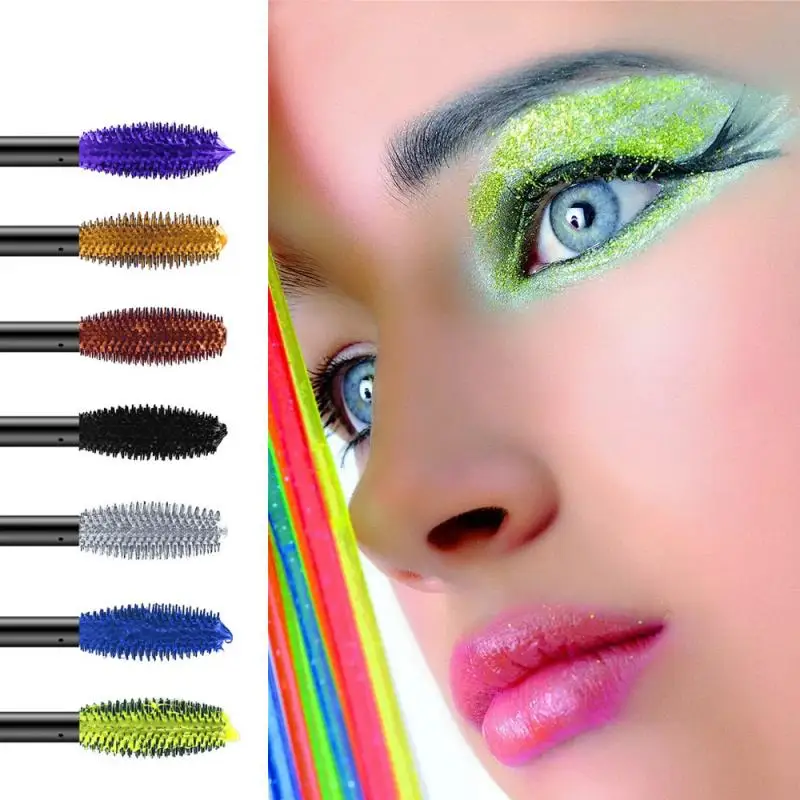 

1PC Eyes Makeup Color Mascara Waterproof Fast Dry Eyelashes Curling Lengthening Party Eye Lashes Blue Purple Mascara TSLM2