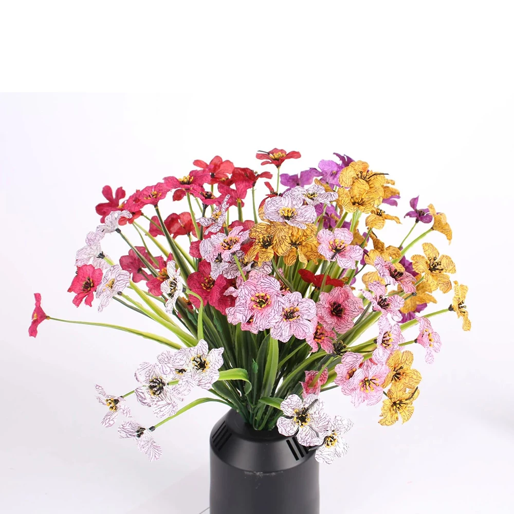 

Artificial Flower 5 Bifurcation Violet Fake Flower Home Decoration Bouquet Handmade DIY Faux Plants Wedding Decor Fake Flowers