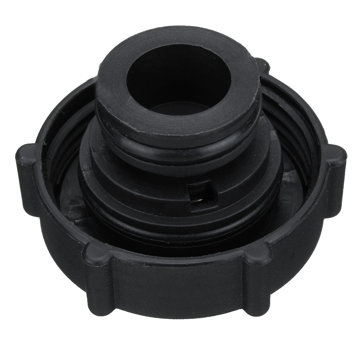 Черная новая пластиковая крышка расширителя/нагревателя охлаждающей жидкости