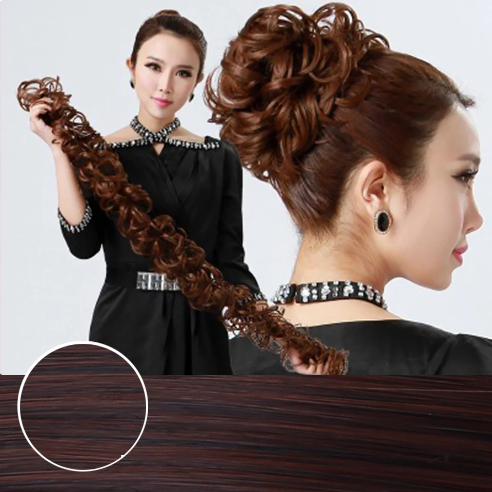 Женский шиньон для пучка BUQI модный с кудрявыми волосами взрослых эластичная