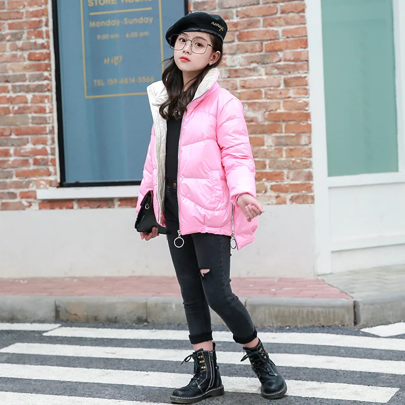 Осенне зимняя детская стеганая куртка для девочек утепленная теплая хлопковая