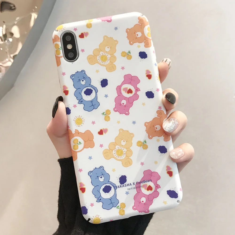 Милый аниме конфеты звезда заботится Счастливый медведь чехол для телефона Apple