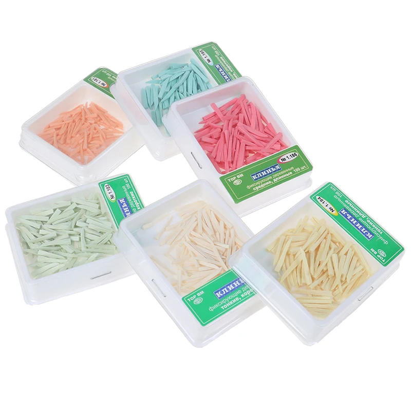 

Зубные межзубные композитные предварительно формованные деревянные клинья для фиксации восстановления, 100 шт.