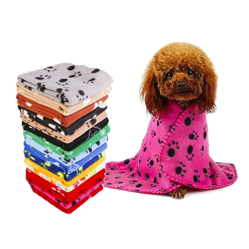 Одеяло для собак и кошек мягкая кровать матрас сна Флисовое одеяло мелких