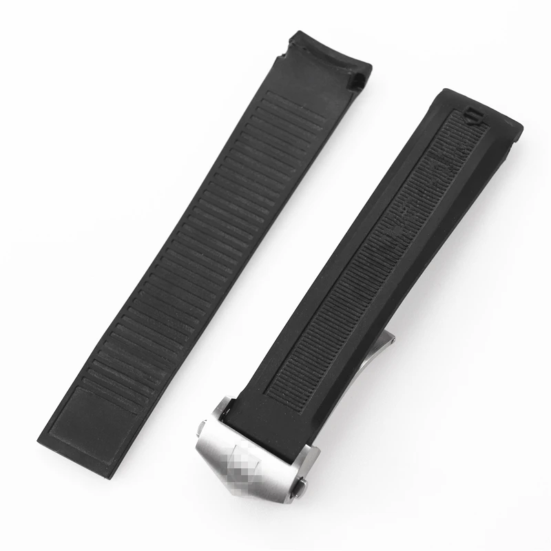 withclasp 20 мм силиконовый резиновый ремешок для часов TAG Heuer CALIBRE 5 AQUARACER Дайвинг часы браслет спортивные водонепроницаемые часы ремень - Цвет ремешка: withclasp