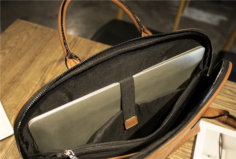 New Girls Shoulder Office Laptop Bags For Women Leather Business Briefcase Woman Laptop Handbag 13" 14" 15 Inch For Macbook Air