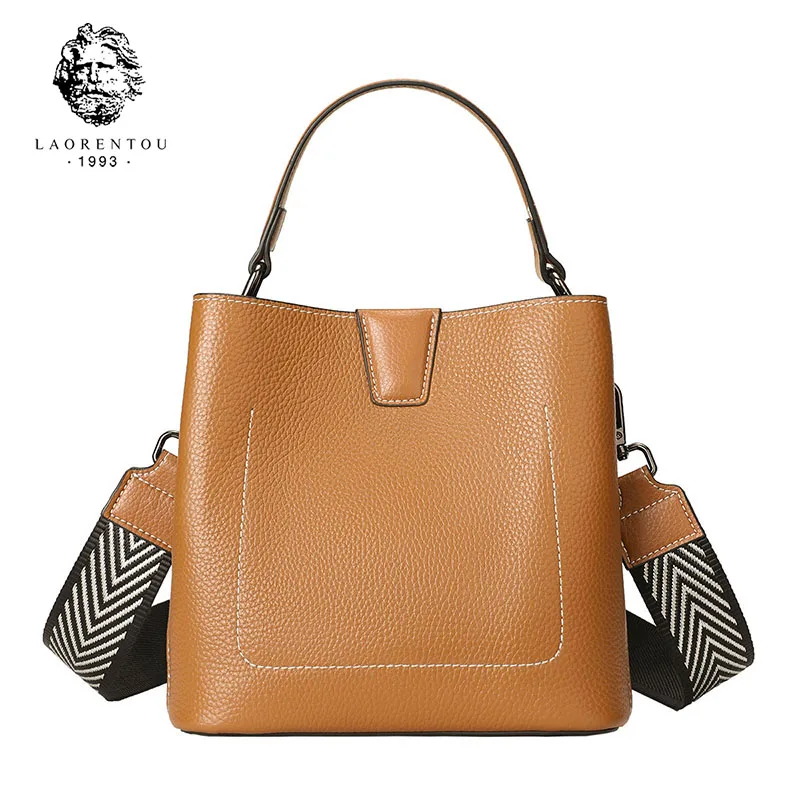 

Сумка LAORENTOU женская из натуральной кожи, простой саквояж на плечо, сумочка-топ, мессенджер для снятия стресса