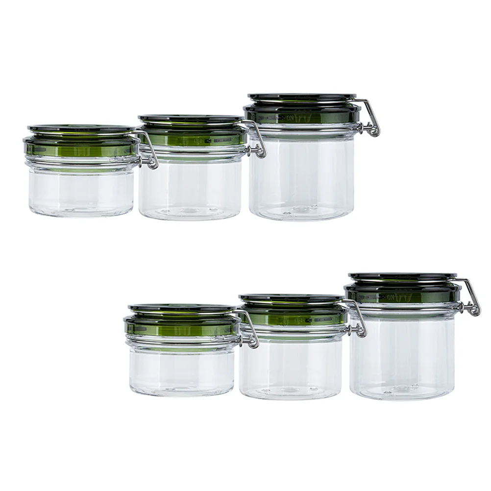 

6pcs Transparent Cream Mask Bottle Refillable Lotion Bottle Screw Sealed Jar