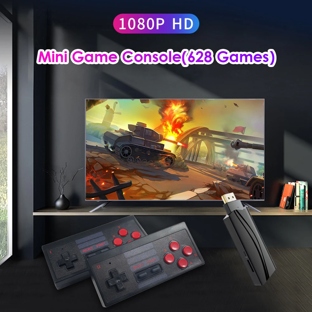 

Mini Game Console Support Dual Players Adults Handheld Mini Gaming Player 568 NES/FC Video Games Player HDMI-compatible Output