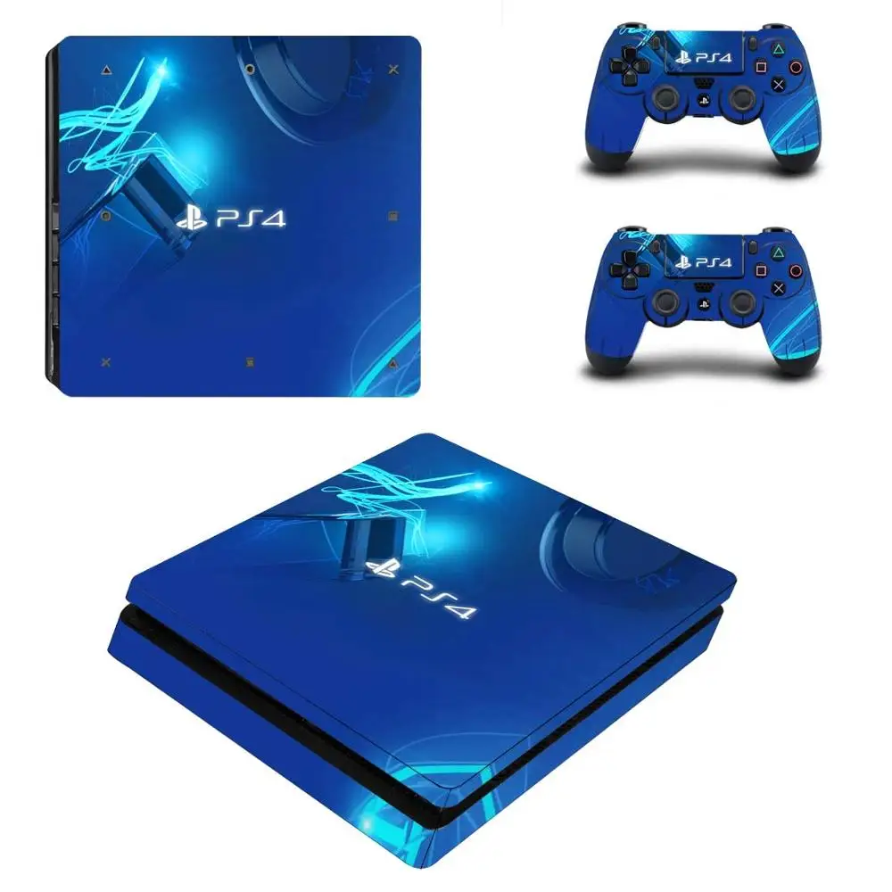 Наклейки Blue LImited Edition для консоли PlayStation 4 и контроллеров PS4 Slim|Наклейки| |
