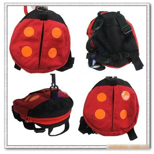 

Harness Backpack Kid Safety Lead Strap Knapsack Child Red Ladybug Style durable
