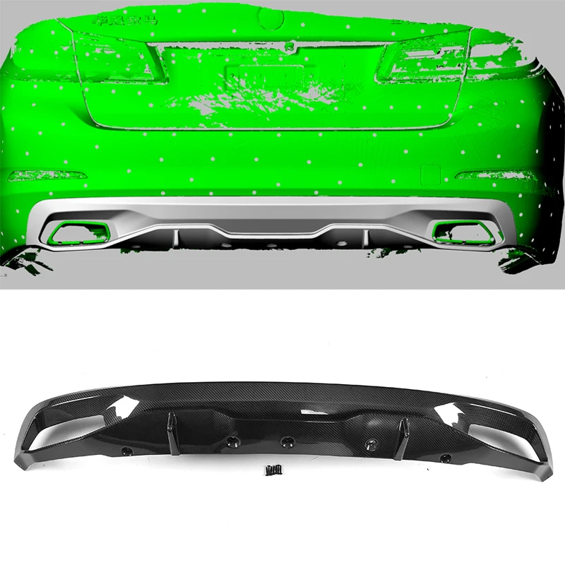 Углеродное волокно/FRP задний диффузор губа спойлер бампер Защита для BMW 5 серии G30