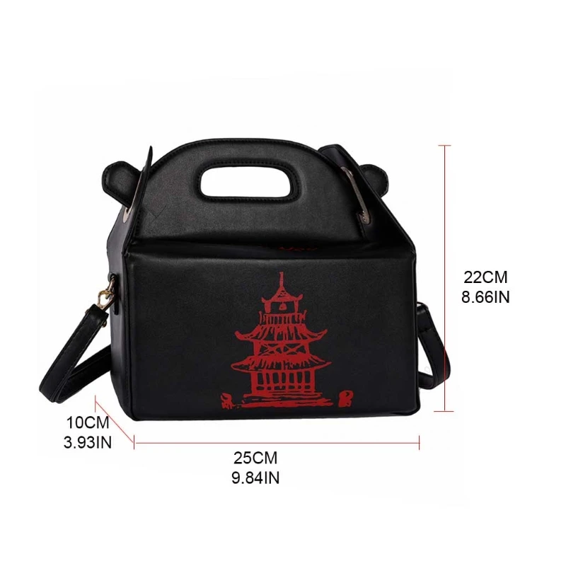 

Fashion Crossbody Bag Chinese Takeout Box Style Clutch Bag for Girl Shoulder Bag K5DA