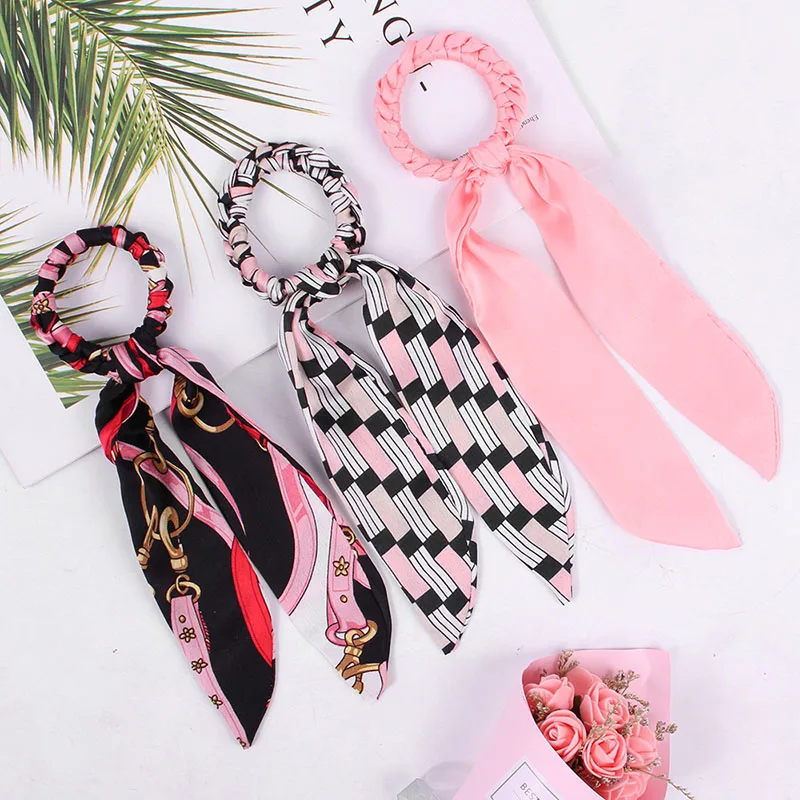 Женская плетеная повязка на голову эластичная лента для волос с принтом в виде