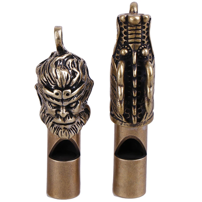 1pc Outdoor Survival Whistle Dragon Statue Pattern Brass For Camping Hiking Fishing Travel Rescue Emergency Kits EDC Keychain | Спорт и