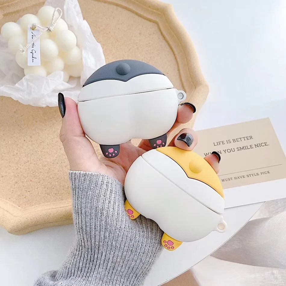3D чехол для наушников Airpods Pro Милые силиконовые Мультяшные наушники/Earpods Apple Air Pods 3
