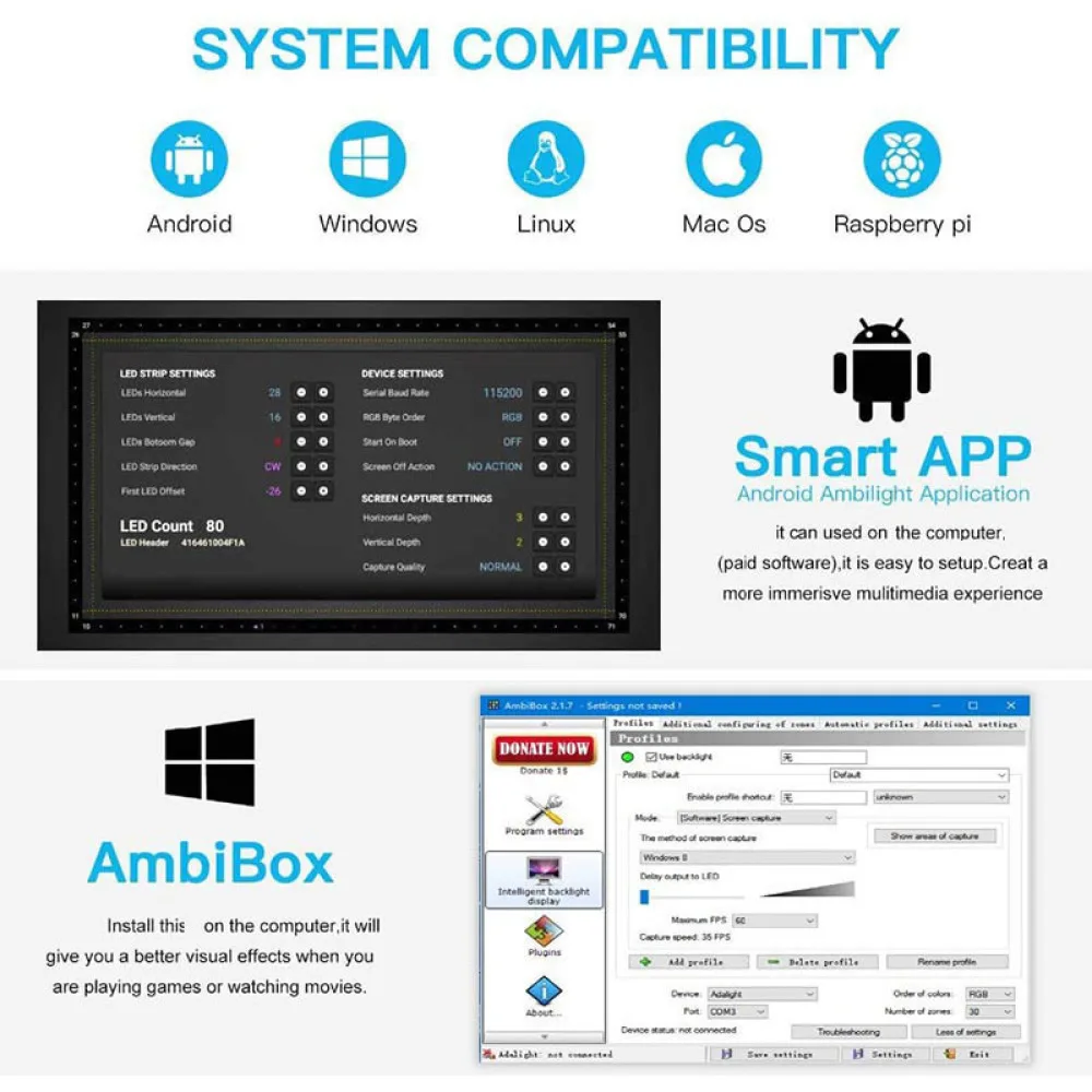 Светодиодная лента WS2812B с питанием от USB 5 м В | Лампы и освещение