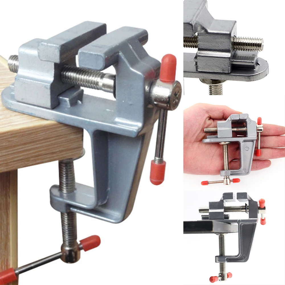 

35MM Aluminum Alloy Table Bench Clamp Vise Miniature Jewelers Hobby Clamp On Table Bench Vise Multi-functional Mini Tool Vice