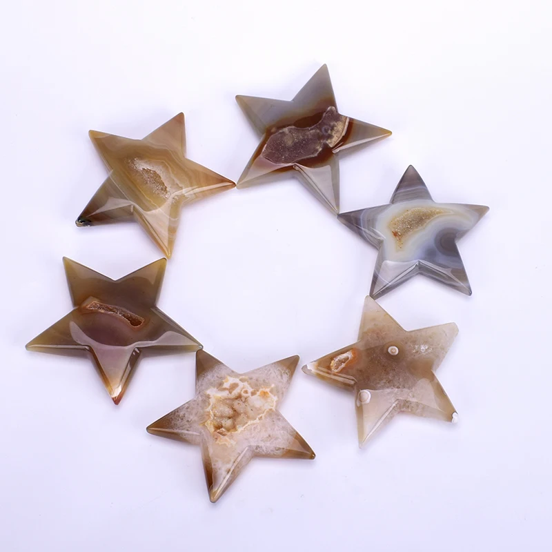 1 шт. натуральный жеод пентаграмма кристалл Целебный Камень агат энергетический