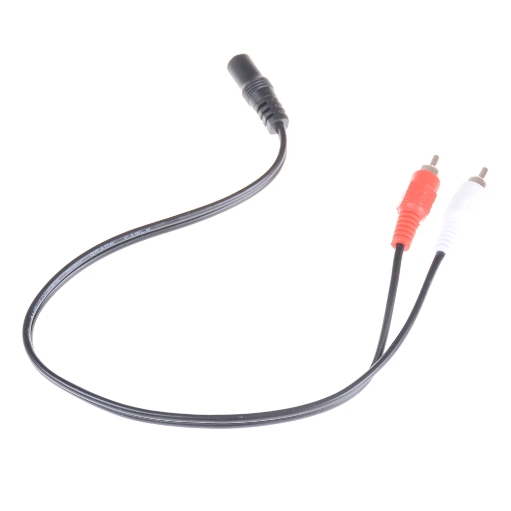 

High Quality 3.5mm Stereo Female Plug To 2 Male RCA Jack Adapter Audio Y Cable Computer Speaker Cable