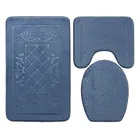 Коврики для ванной, 3 шт.компл., плотные противоскользящие, 50x80, 50x40, 45x38 см