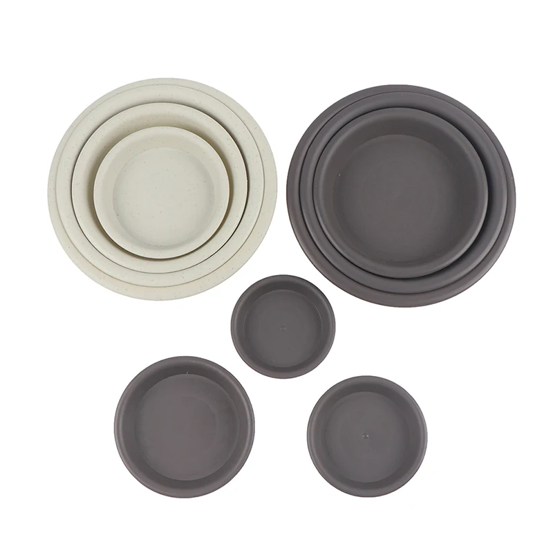 1 шт. круглый пластиковый поднос для цветочных горшков синий Мерле коричневый