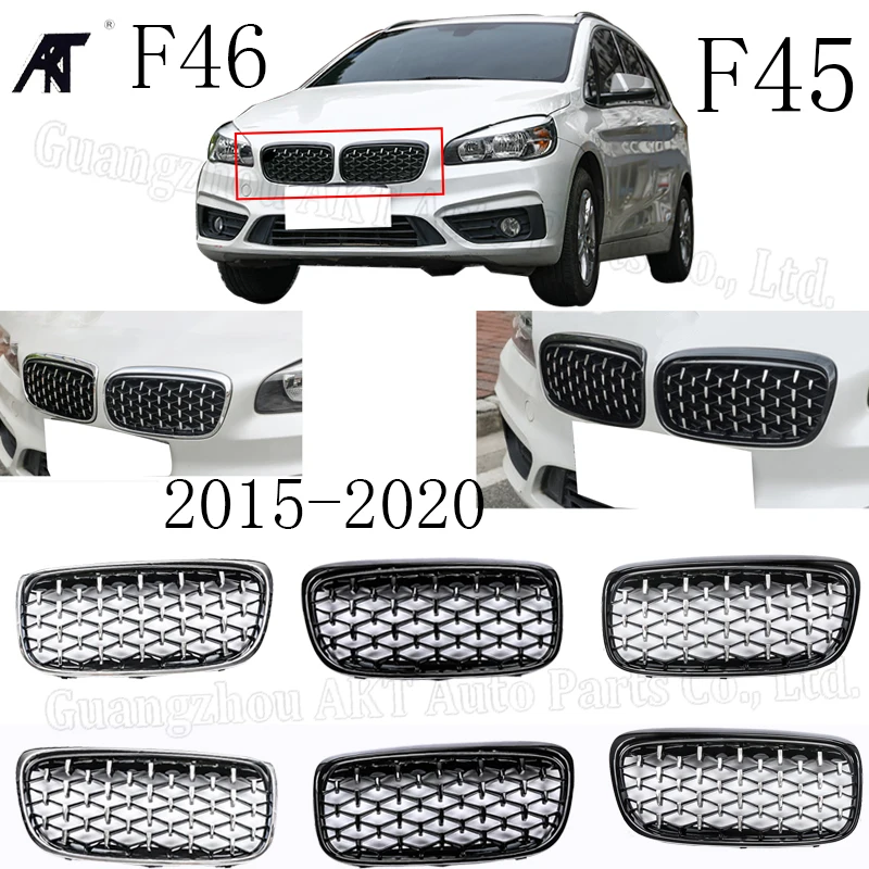 للبيع شبك أمامي لسيارات BMW 2 Series ، أسود كربوني غير لامع ، 3 ألوان ، للسفر (F45) ، 2015 -2020 ، زوج
