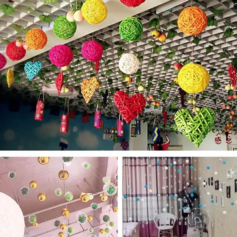 

5Pcs/Set Solid Color Rattan Balls Decor DIY Home Decor Accessories Creative Sepak Takraw Rattan Decor For Wedding Party