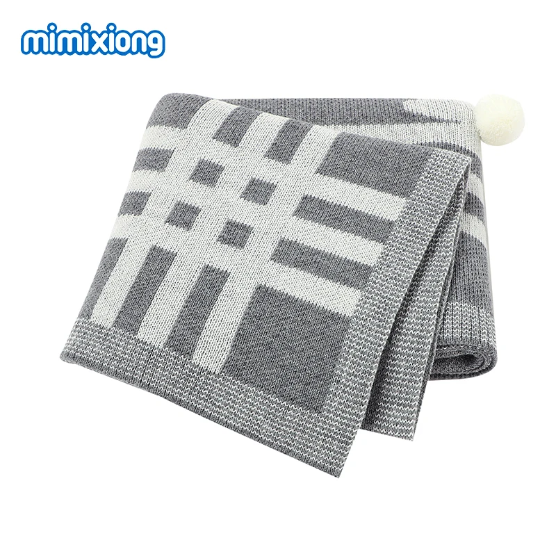 

Детские одеяла для новорожденных, ежемесячные одеяла, дышащие вязаные детские одеяла для мальчиков и девочек, чехлы для белье для коляски