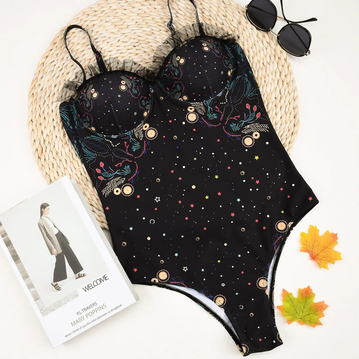 

Lace Push Up Swimwear 2021 Sexy Women One-Piece Swimsuit Female Print Thong Brazilian Monokini Bathing Suit Women