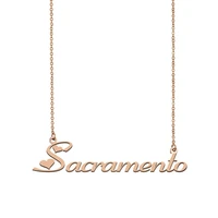 sacramento custom name necklace personal choker for women girls best friends birthday wedding christmas mother days gift