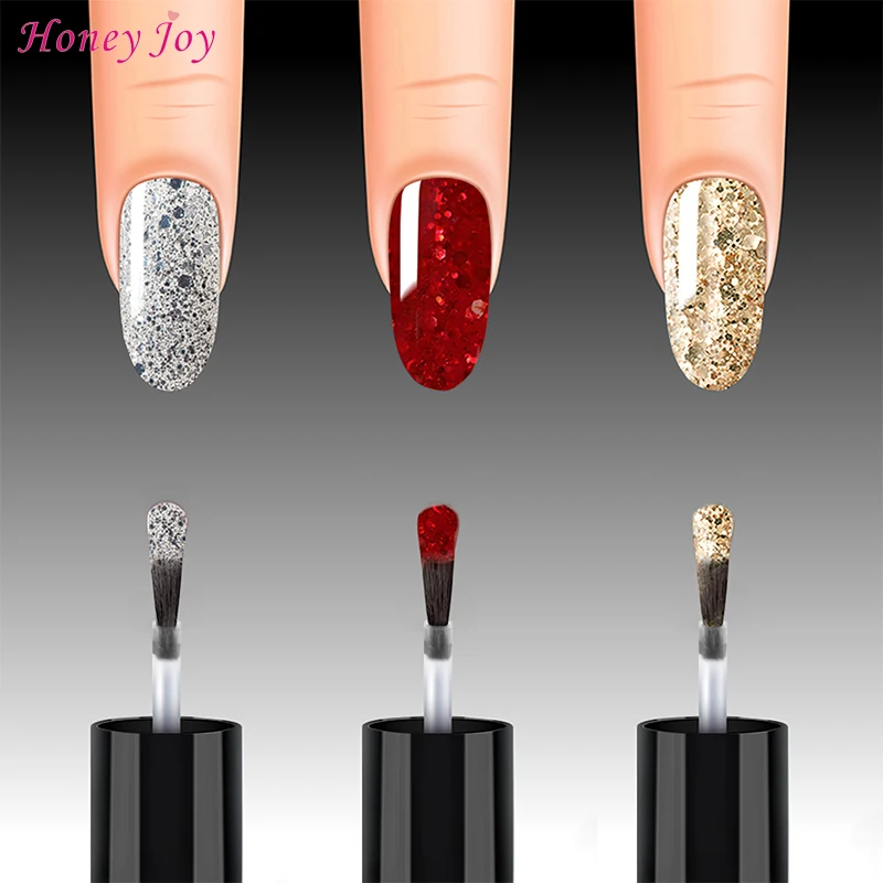 8 мл набор гель-лаков для ногтей с блестками Синий Красный Серебряный цвет