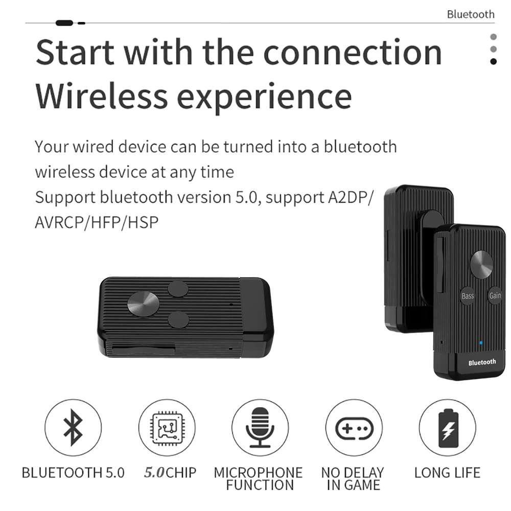Аудио приемник DISOUR Bluetooth 5 0 с поддержкой TF карты 3 мм AUX разъем стерео музыкальный