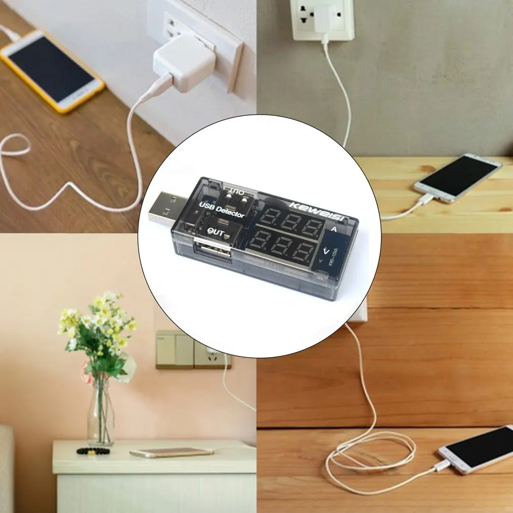 Новинка двойной дисплей телефон с двумя USB-портами устройство для измерения