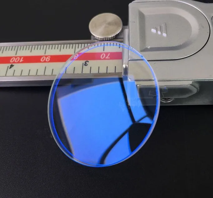 Двойное вогнутое минеральное стекло толщиной 2 0 мм с голубым покрытием AR Размер 30