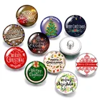 DB0587 Счастливого Рождества слова 18 мм кнопки 10 шт. смешанный круглый фото стекло кабошон стиль для кнопки ювелирные изделия подарок