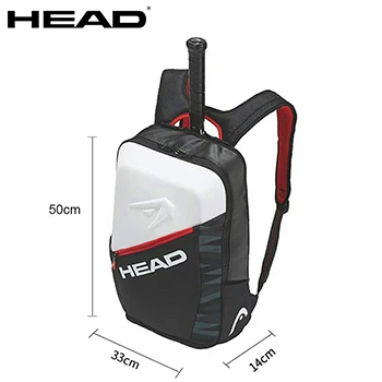 Black Сумка для тенниса Head от бренда Djokovic HEAD, сумка для теннисной ракетки, рюкзак для ракеток, теннисный рюкзак для ракеток, оригинальная сумка для теннисной ракетки HEAD - Цвет: Black