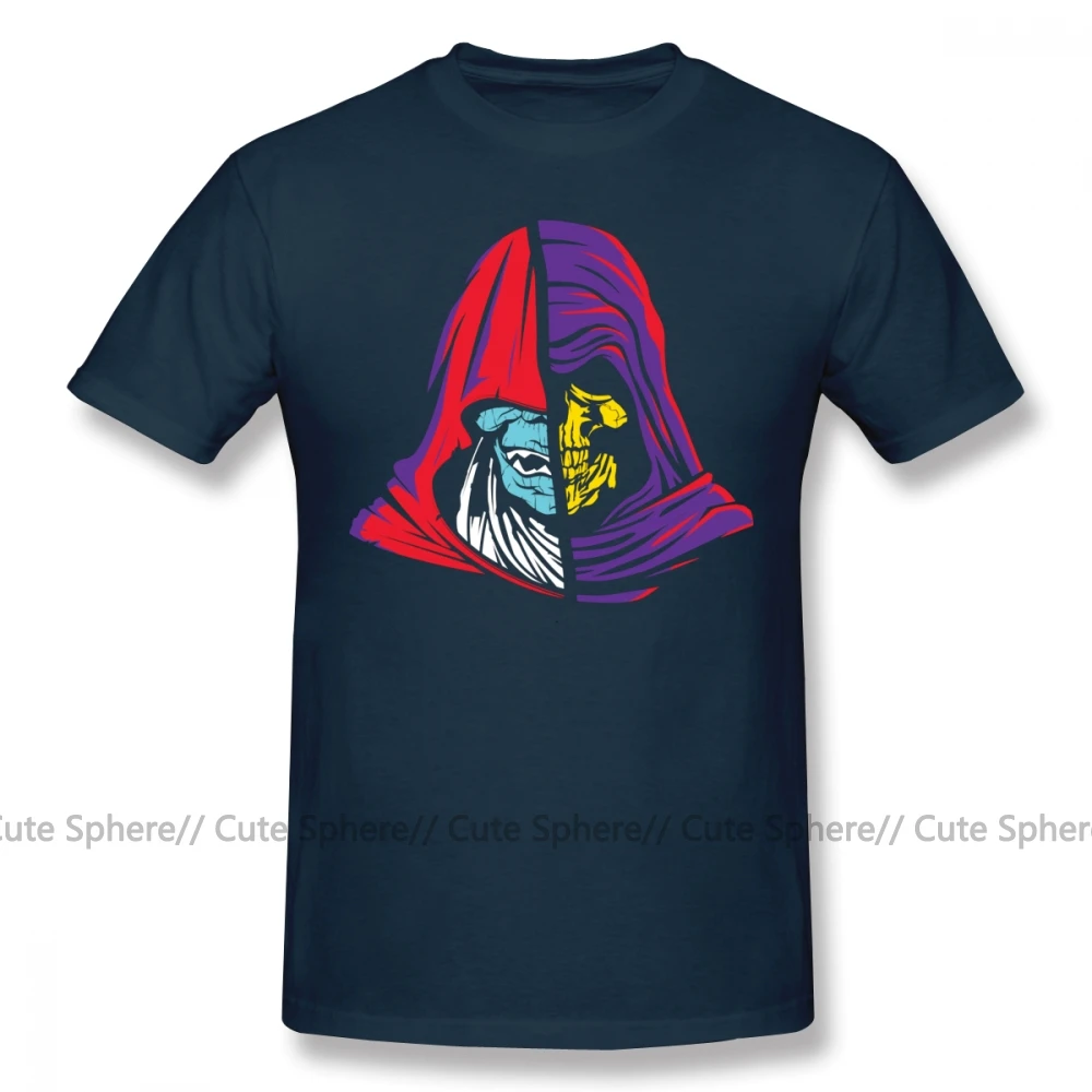 Skeletor футболка древние капоты зла футболка забавная хлопковая Футболка Мужская Классическая футболка с коротким рукавом и принтом ХХХ футболка - Цвет: Navy Blue