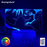 anime lamp jujutsu kaisen 3d led night lights for bedroom decro unique birthday gift for kids 3dlamp color changing app control