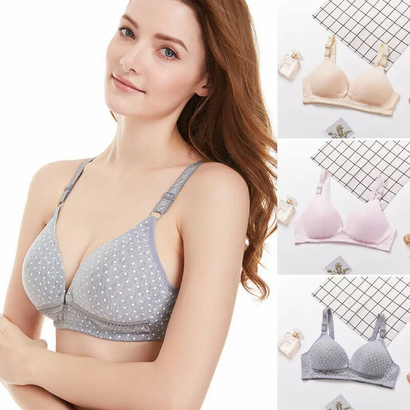 Женский дышащий бюстгальтер в горошек для кормления нижнее белье кормящих мам