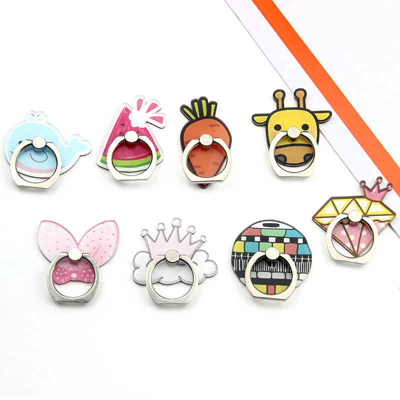 Держатель-подставка для смартфона в виде арбузной короны и кольца на палец |