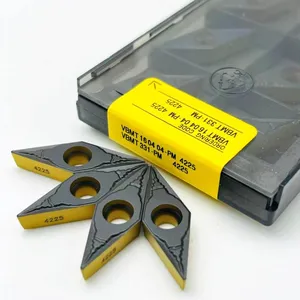 Токарный инструмент VBMT160408 PM4225, VBMT 160404 PM 4225, твердосплавный инструмент, токарный инструмент ЧПУ, инструменты для токарного станка VBMT160404