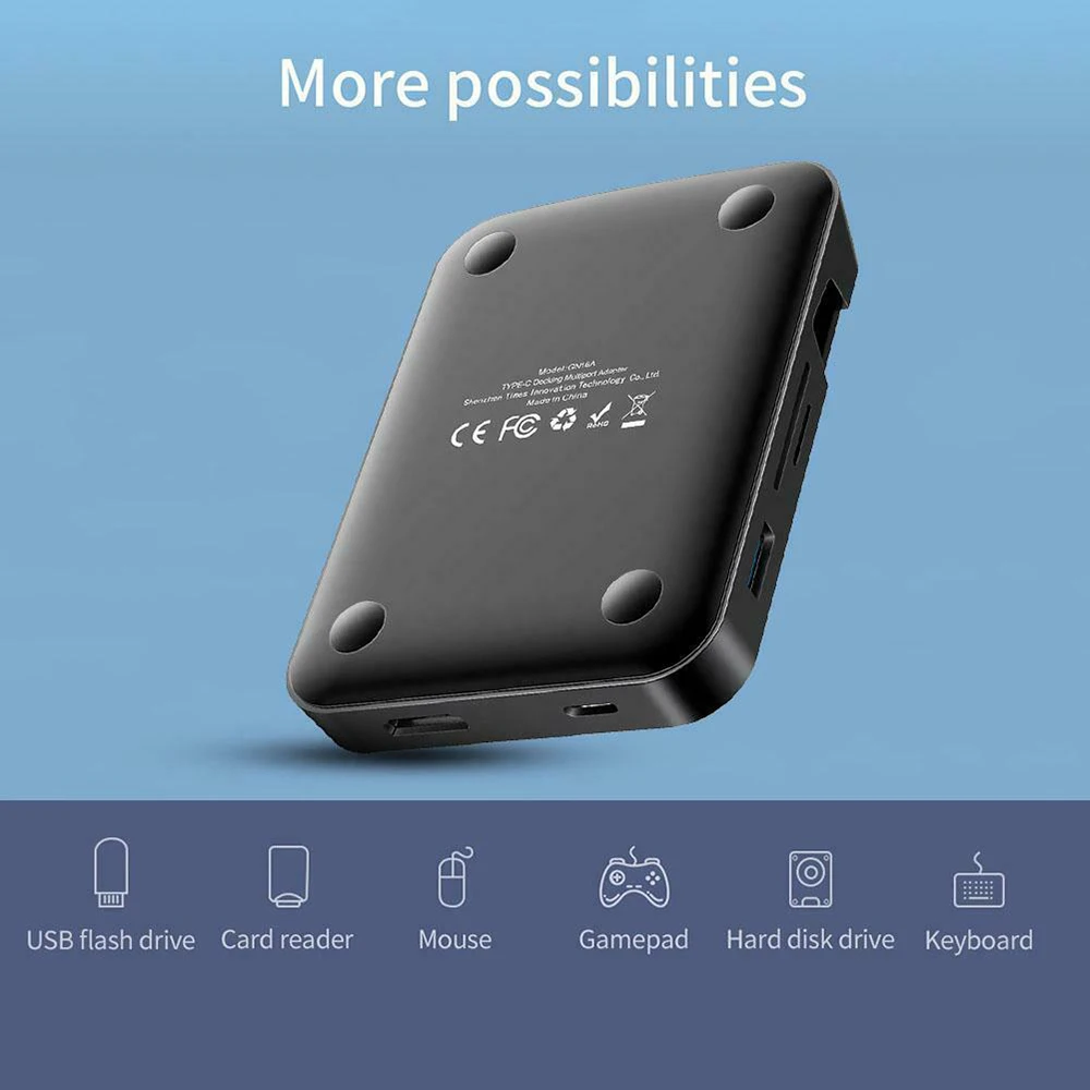 

USB Type-C Docking Station 7-In-1 Phone Stand Dex Station USB C to HDMI-compatible Dock Power Adapter For Samsung Huawei